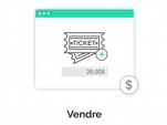 Pressage, vente, ticket, événement, Facebook